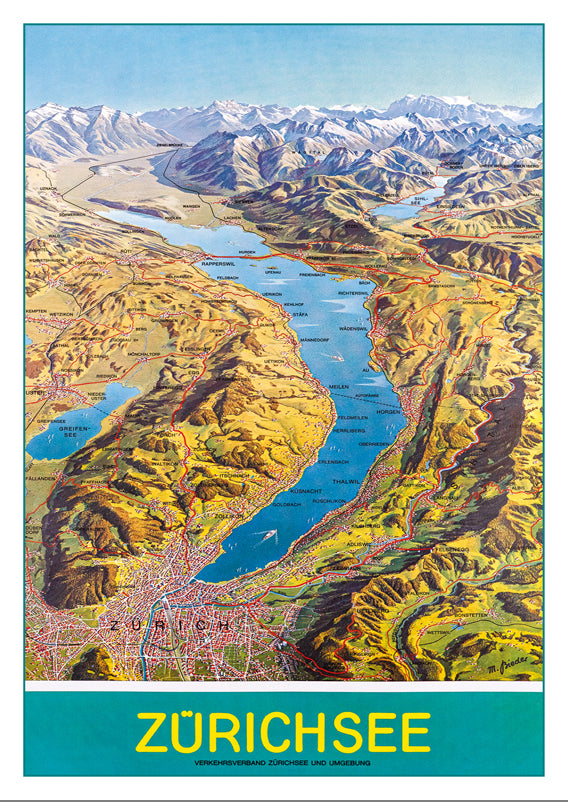 10727 - ZÜRICHSEE - Affiche de M. Bieder vers 1980
