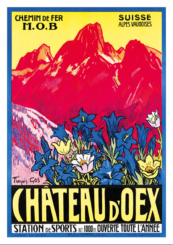 10729 - CHÂTEAU D'OEX - Plakat von François Gos - 1934