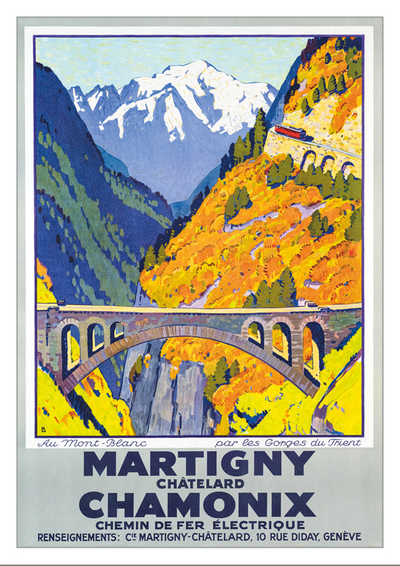 10730 - MARTIGNY-CHAMONIX - Affiche de Wilhelm Friedrich Burger vers 1925