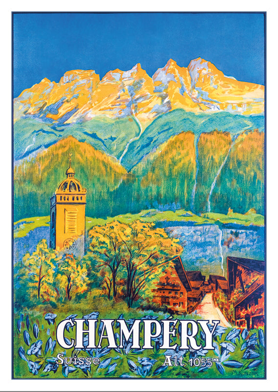 10732 - CHAMPÉRY - Affiche de M. Kunzer vers 1922