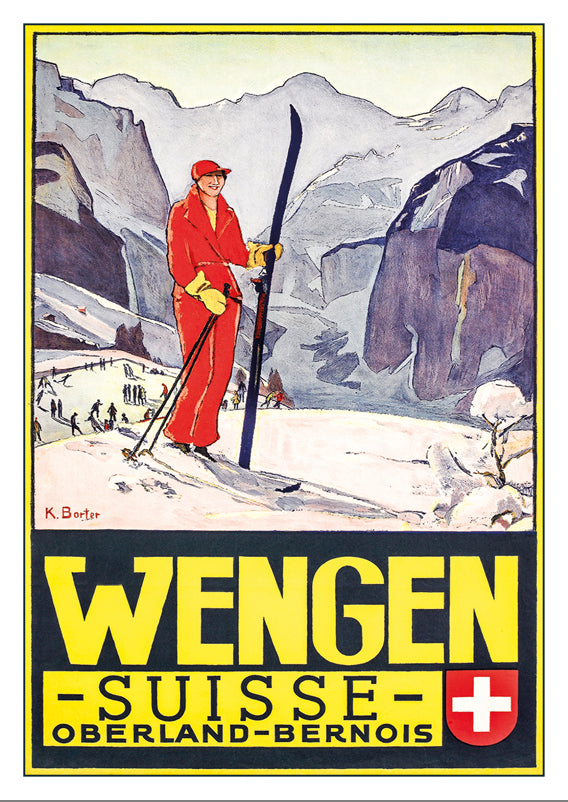 10736 - WENGEN - Plakat von Klara Cecile Borter - 1932