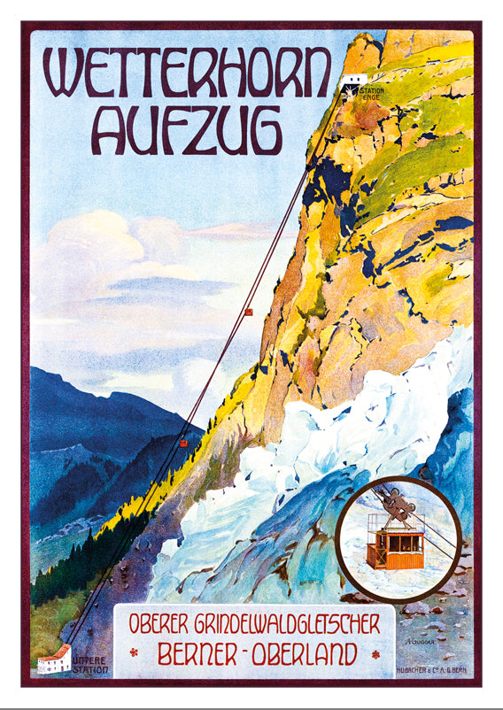 A-10737 - WETTERHORN AUFZUG - Plakat von A. Gugger - 1908