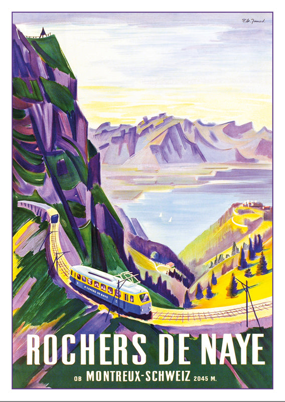 A-10747 - ROCHERS DE NAYE - Poster by Pierre Alexandre Junod about 1950
