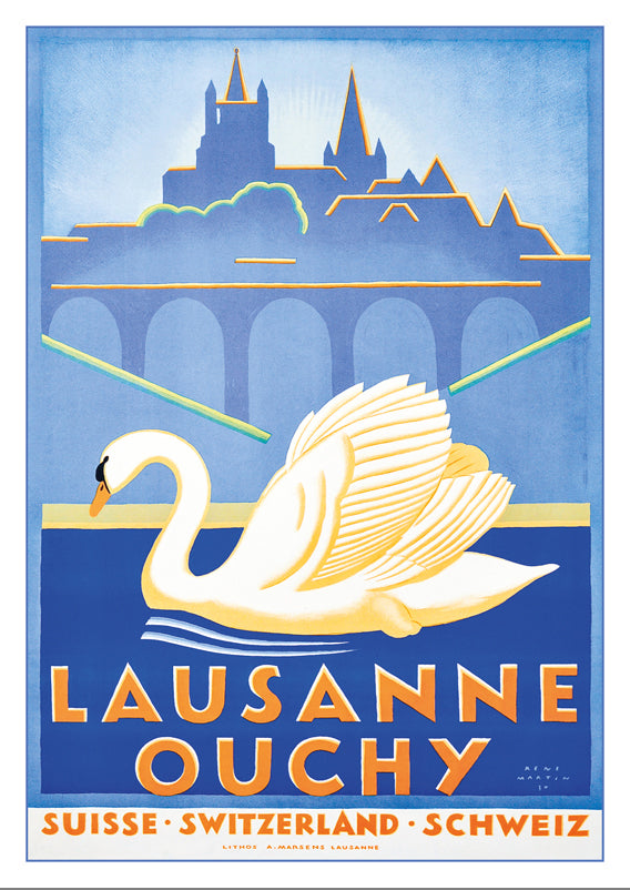 A-10762 - LAUSANNE OUCHY - Poster by René Martin - 1930