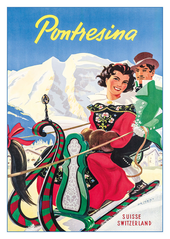 10808 - PONTRESINA - Affiche de Martin Peikert - 1950