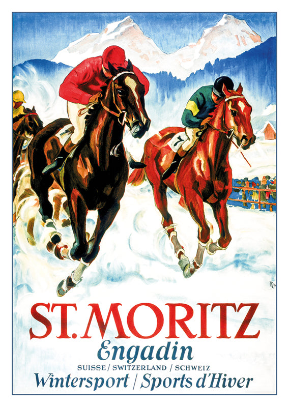 10816 - ST. MORITZ - WINTERSPORT - Affiche d'Hugo Laubi - 1924