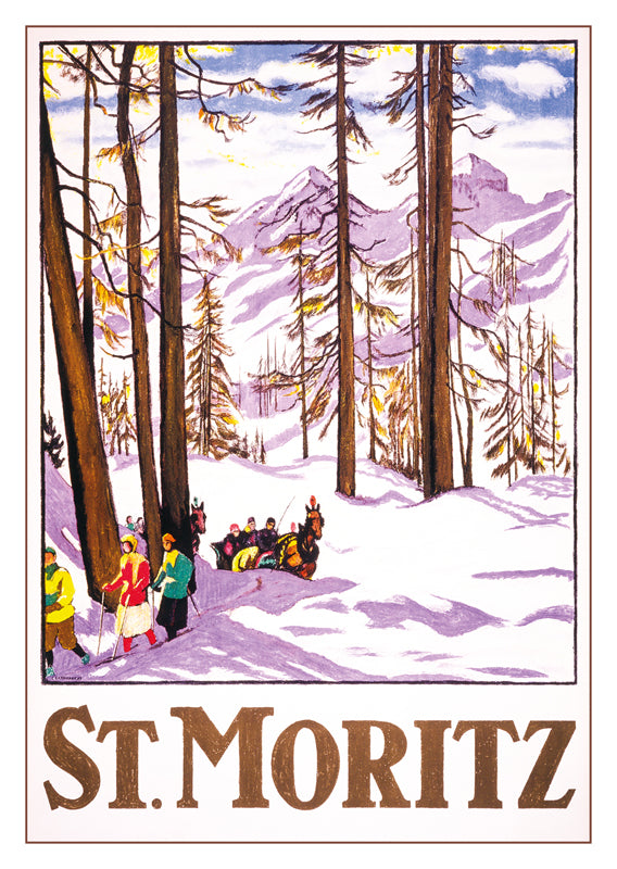 10819 - ST. MORITZ - Affiche d'Emil Cardinaux - 1918