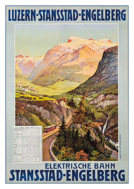 10833 - LUZERN-STANSSTAD-ENGELBERG - Plakat von Anton Reckziegel - 1910