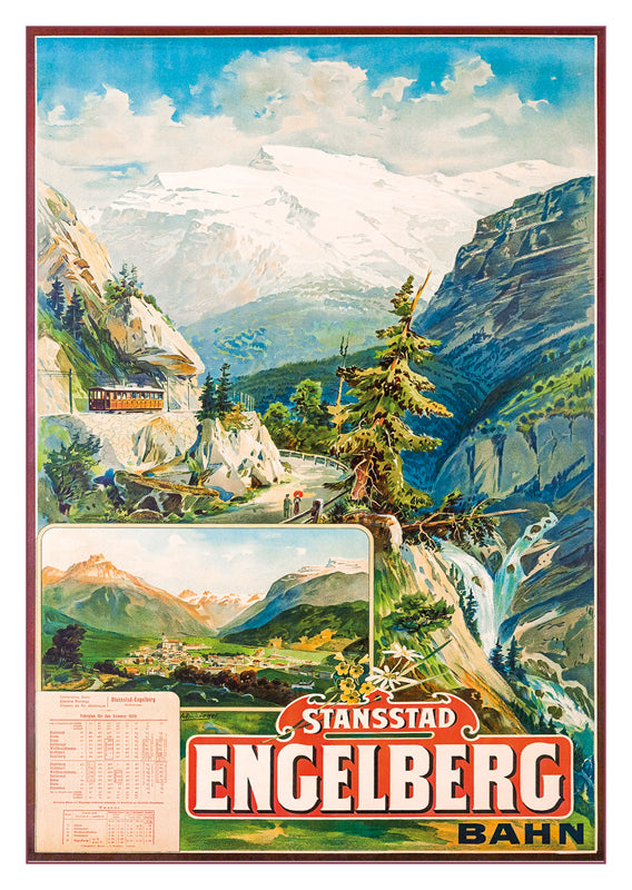 A-10834 - STANSSTAD - ENGELBERG BAHN - Poster by Anton Reckziegel - 1899