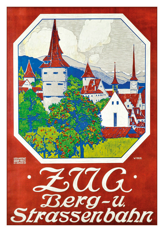 10837 - ZUG - ZUGERBERG - Plakat von Walther Koch - 1910