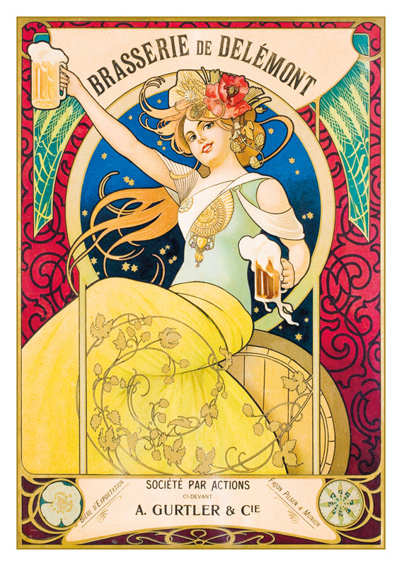 10839 - BRASSERIE DE DELÉMONT - Plakat von 1907