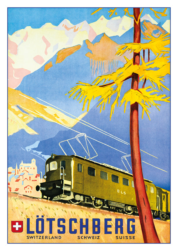 A-10844 - LÖTSCHBERG - Poster by Eric Hermes - 1949