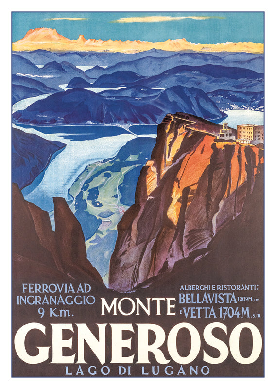 10872 - MONTE GENEROSO - LAGO DI LUGANO - Plakat von Louis Koller um 1930