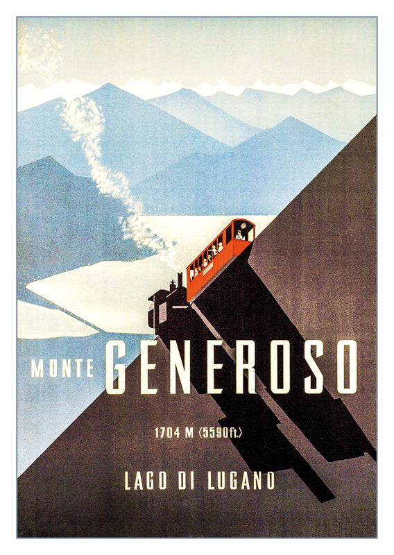 10873 - MONTE GENEROSO 1704m. - LAGO DI LUGANO - Plakat um 1900