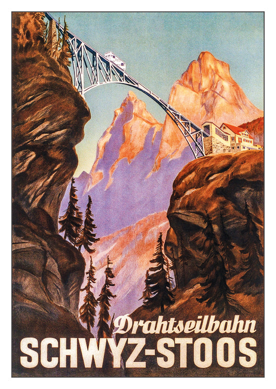 10905 - SCHWYZ-STOOS - DRAHTSEILBAHN - Plakat um 1936