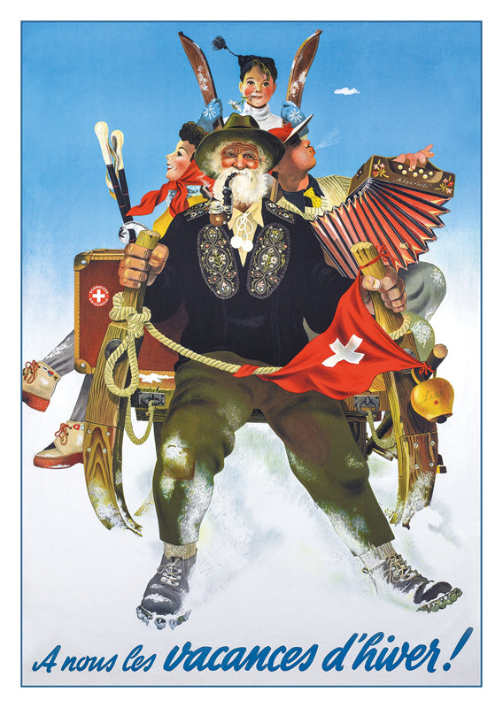 10906 - À NOUS LES VACANCES D'HIVER - Plakat von Herbert Leupin - 1940