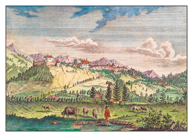 19002 - GRUYÈRE - Engraving about 1755