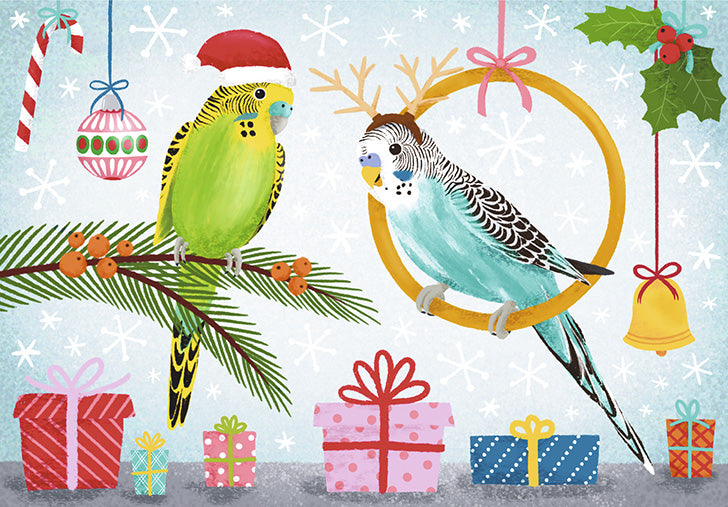03-690083 - Cartes de Noël - Perruches