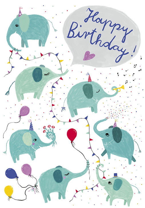 Happy Birthday - Elephants