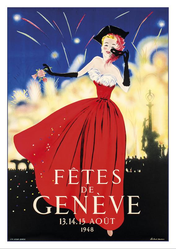 10518 - FÊTES DE GENÈVE - 1948 - Affiche de Sam Junod-Mandanis