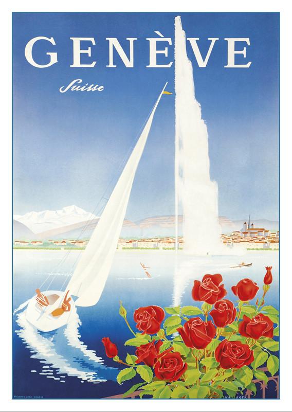 A-10520 - GENÈVE - Poster by Walter Mahrer - 1950
