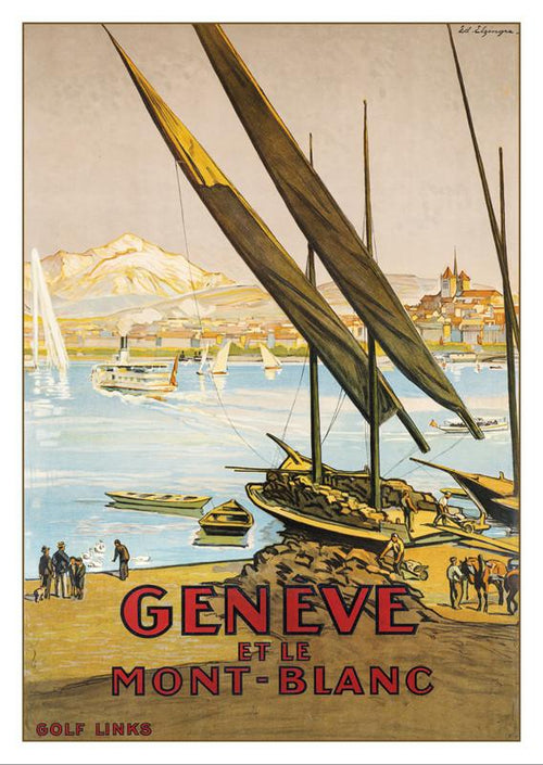 GENÈVE - Poster by Edouard Elzingre - 1925