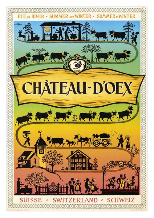 CHÂTEAU-D’OEX - Poster by Walter Spinner - 1955