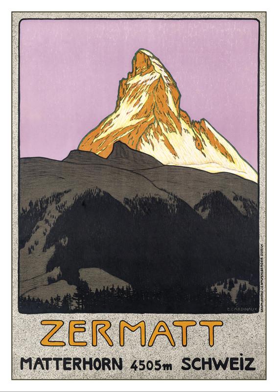 10553 - ZERMATT - Affiche d'Emil Cardinaux - 1908