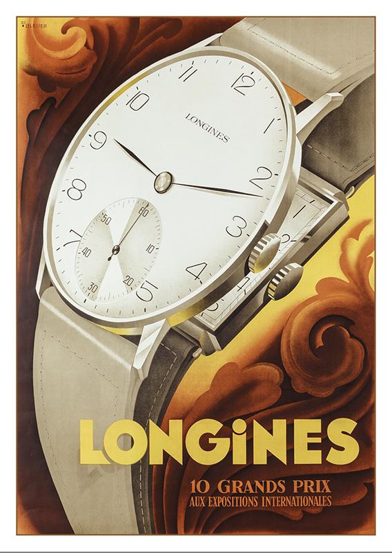 Postcard - LONGINES - Poster by René Bleuer - 1942