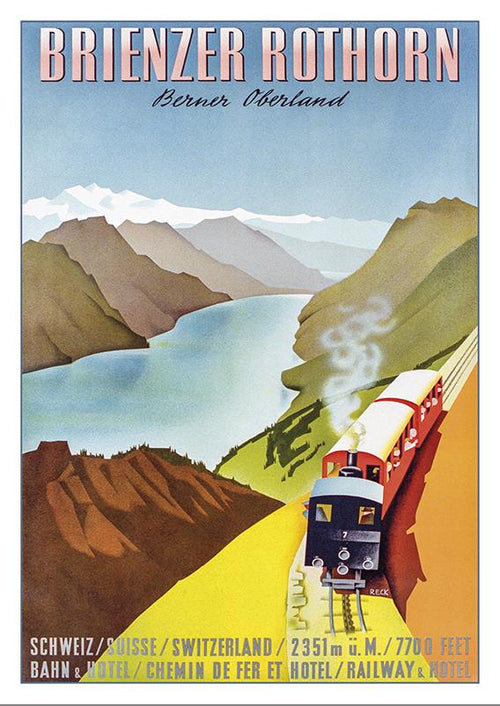 Postcard - BRIENZER ROTHORN - Poster by Fritz Reck about 1950