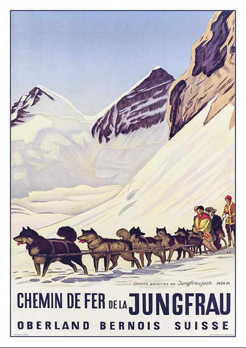 Postcard - CHEMIN DE FER DE LA JUNGFRAU - Poster by Emil Cardinaux - 1925
