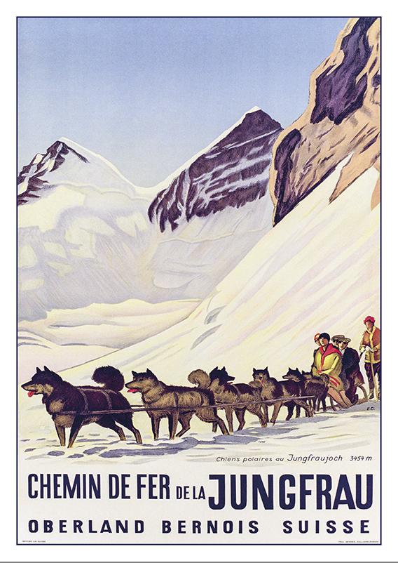 Postcard - CHEMIN DE FER DE LA JUNGFRAU - Poster by Emil Cardinaux - 1925