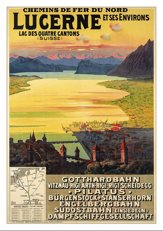 Postcard - LUCERNE ET SES ENVIRONS - Poster from 1912