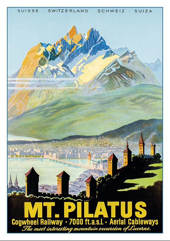 Postcard - MT. PILATUS - Poster about 1940