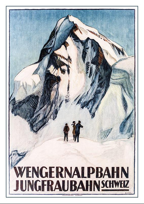Postcard - WENGERNALPBAHN-JUNGFRAUBAHN - Poster by Ernst Hodel about 1935