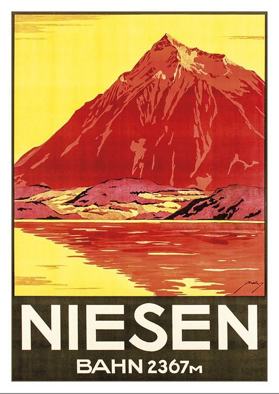 Postcard - NIESENBAHN - Poster by Armin Bieber about 1936