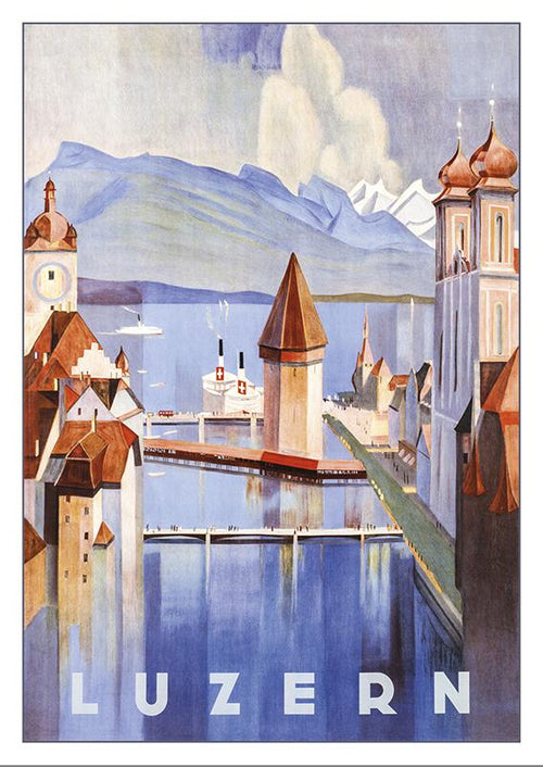 Postcard - LUZERN - 1928 - Poster by Otto Baumberger