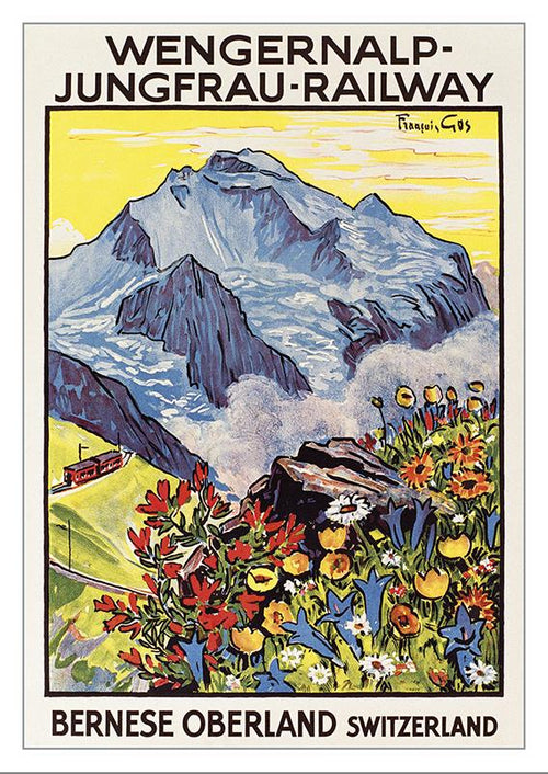 Postcard - WENGERNALP-JUNGFRAU-RAILWAY - Poster by François Gos - 1922