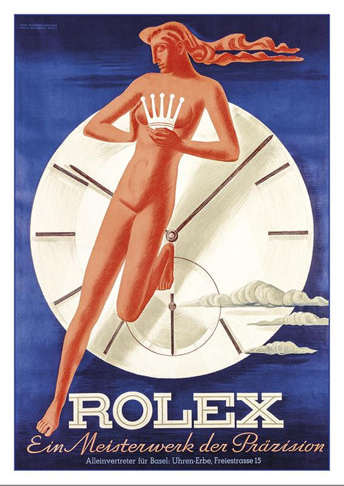 Postcard - ROLEX - Poster by Hermann Behrmann und Willy Bosshard about 1942