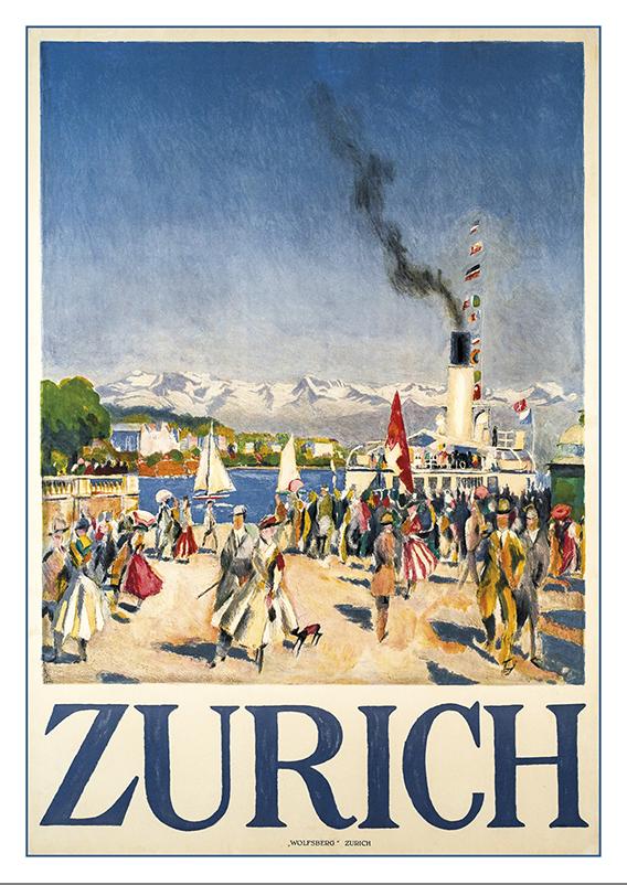 ZÜRICH um 1916 - Poster by Otto Baumberger