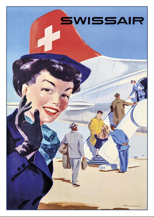 SWISSAIR Plakat von Hans Looser - 1953