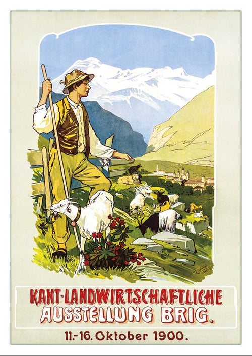 AUSSTELLUNG BRIG - Poster by Anton Reckziegel - 1900
