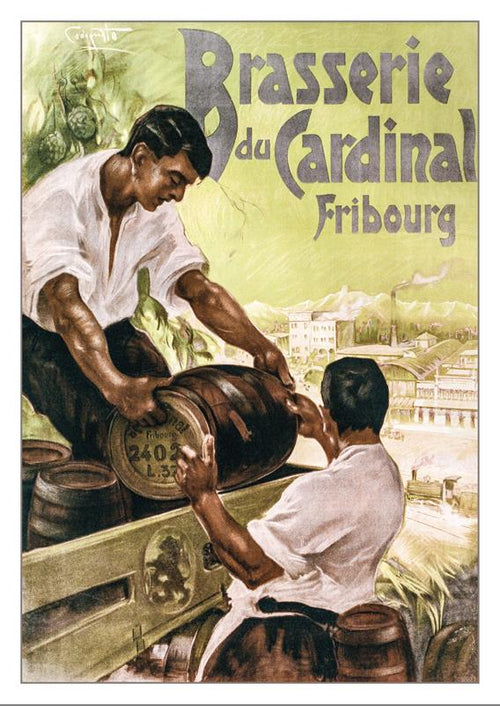 FRIBOURG - BRASSERIE DU CARDINAL - Poster by Franco Codognato vers 1910