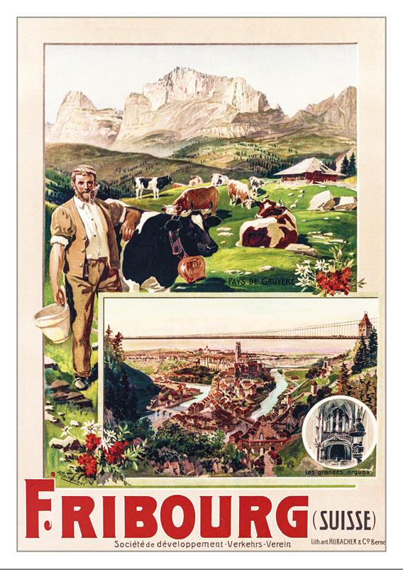 FRIBOURG - Poster by Anton Reckziegel - 1901