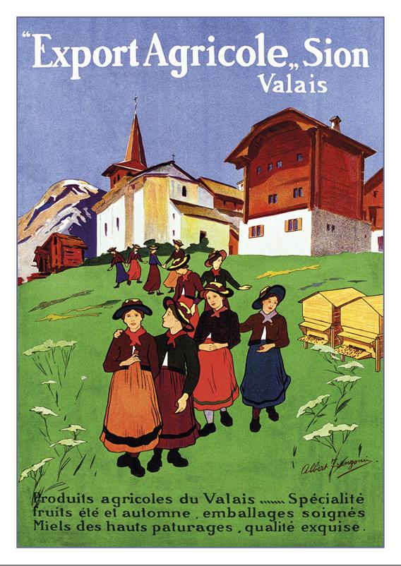 SION - EXPORT AGRICOLE - Poster by Albert Franzoni about 1906