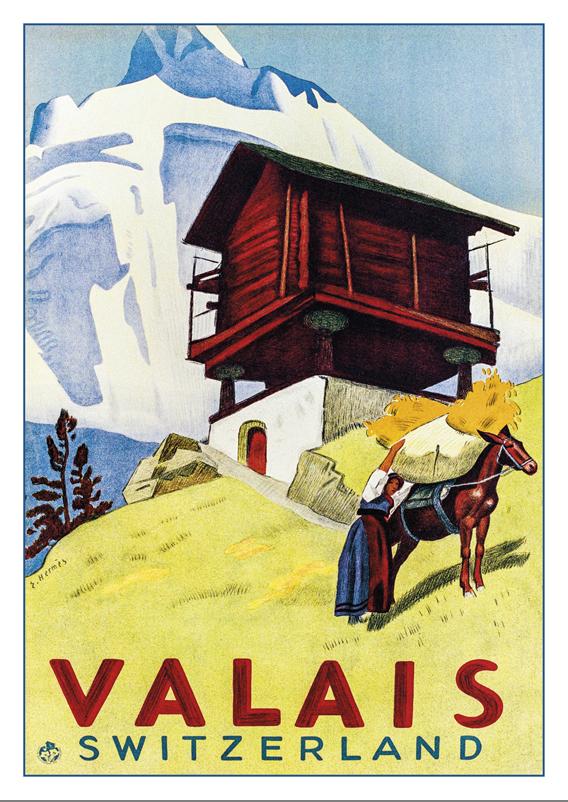 VALAIS - SWITZERLAND - Poster by Eric Hermès - 1938