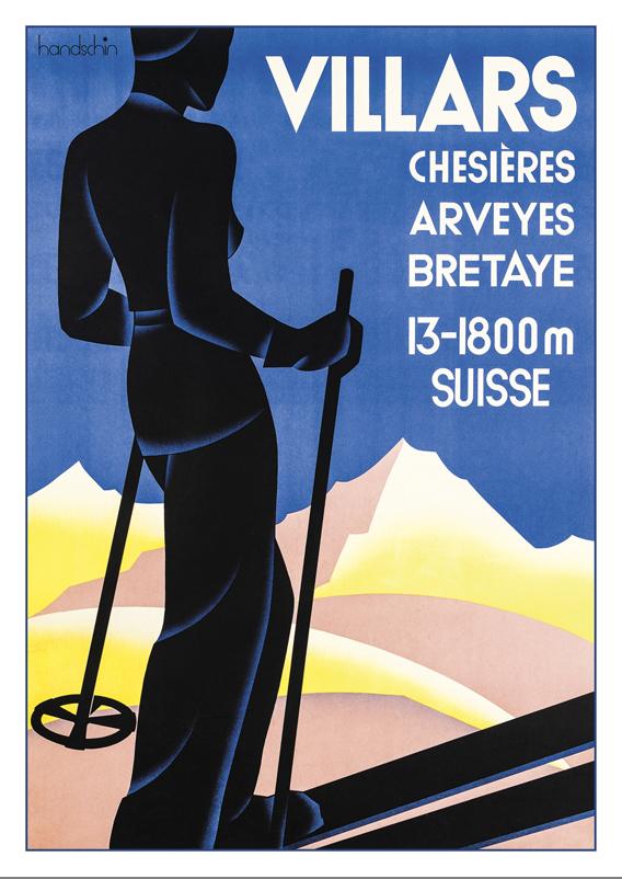 VILLARS-CHESIÈRES-ARVEYES-BRETAYE - Poster by Johannes Handschin - 1934