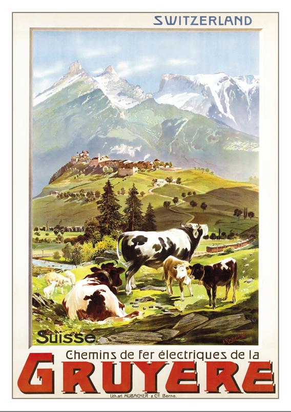 CHEMINS DE FER ÉLECTRIQUES DE LA GRUYÈRE - Poster by Anton Reckziegel - 1903