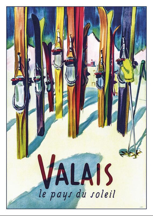 VALAIS - Le pays du soleil - Poster by Herbert Libiszewski - 1949