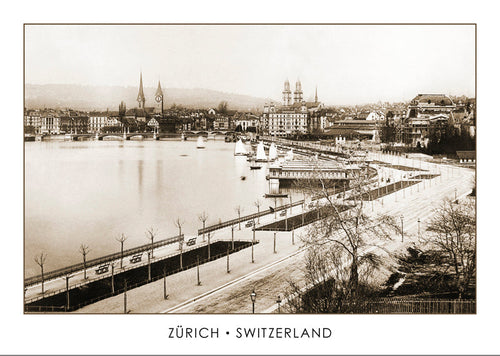 ZÜRICH - Seepromenade um 1890